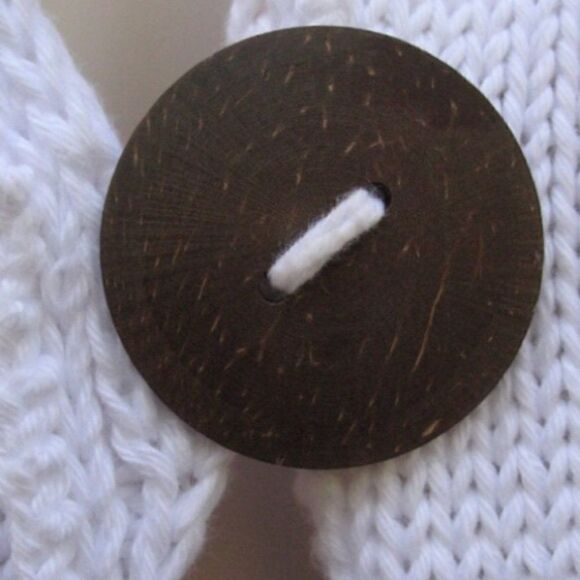 NWOT White Hoodie Sweater Knit Top - Picture 5 of 8